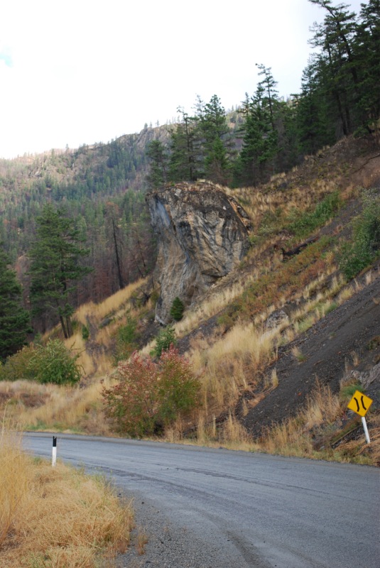 One of those big rocks, just waiting to fall onto the road when you're not looking.