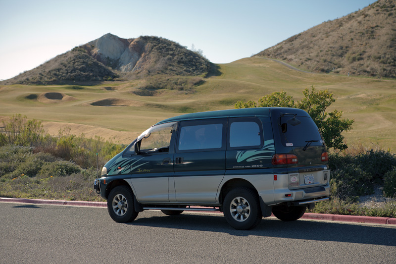delica parked  in Lost Canyon GC ( Simi valley, LA ) Dec27 2011.jpg