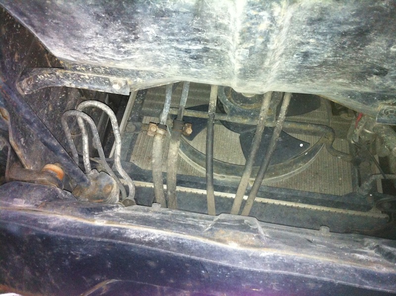 Under Deli front looking back and up.<br />You can see my white marks for the Air Con fan.