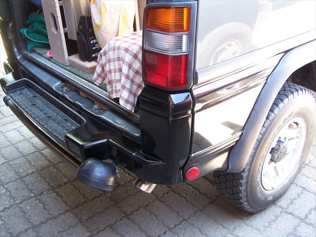 Bumper, side panel and light bezel after application.