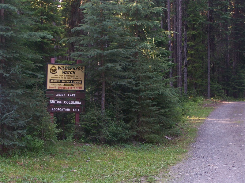 Windy Lake Sign