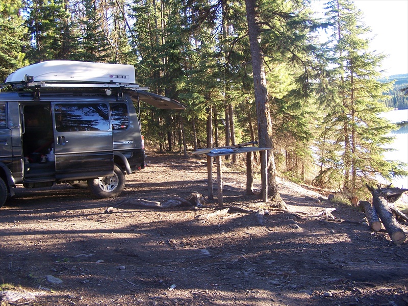 Rough camp area &amp; bank to boat launch