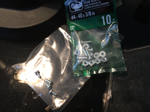 Luck found me smaller screws