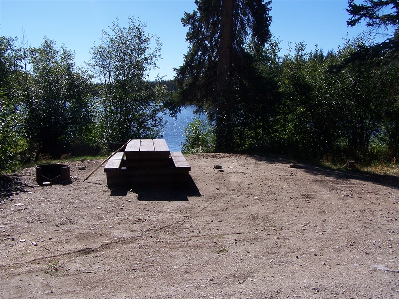 Typical lakeside camp site