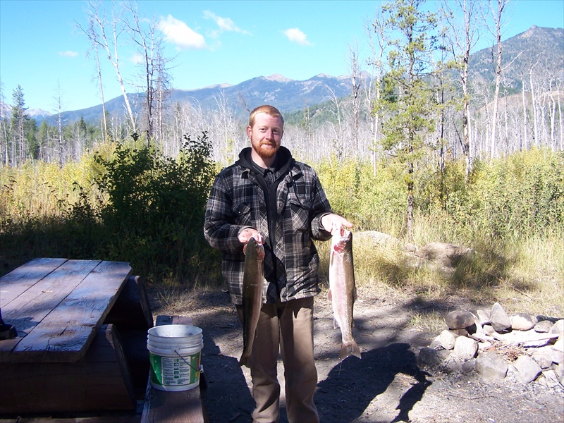 My new friend Mathew from Surrey with our catch for the first day!