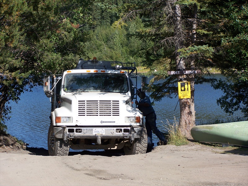 Boat launch during fire season