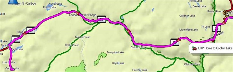 Easy route from Williams Lake