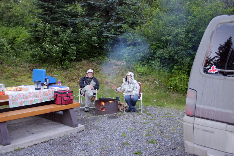 On Meziadin Lake campground.