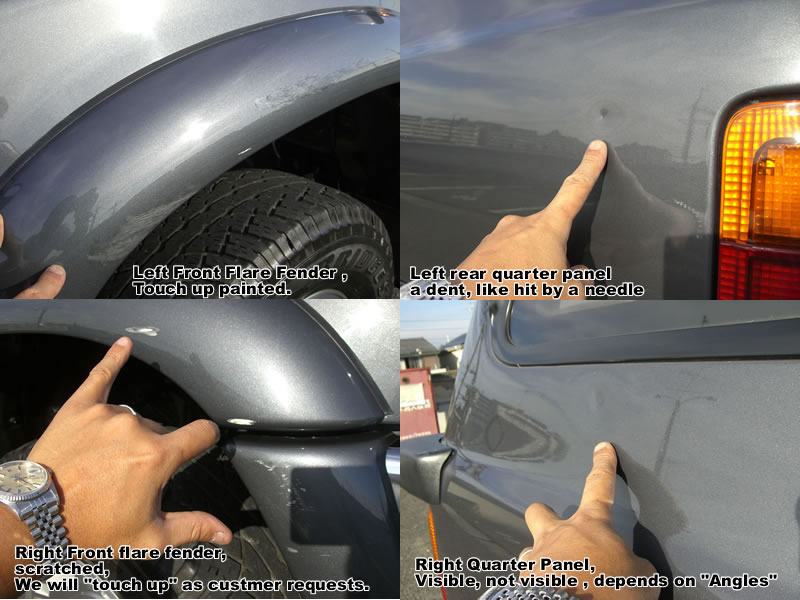 dents, scratches &quot;Visible&quot; on the body panel.