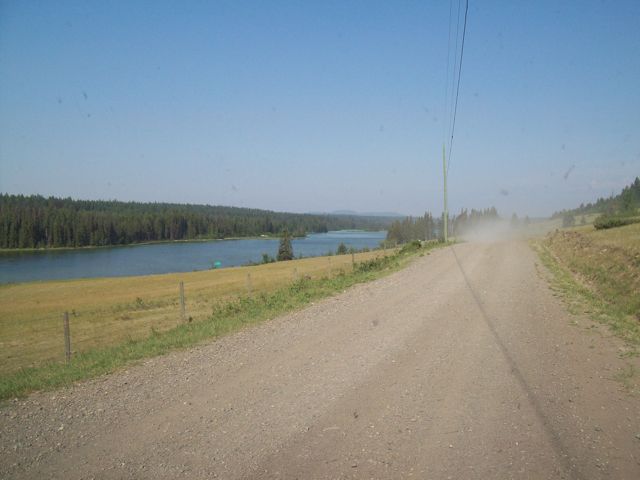 Chimney Lake, detour around an accident at 150 Mile.