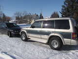 parked in front of the jag