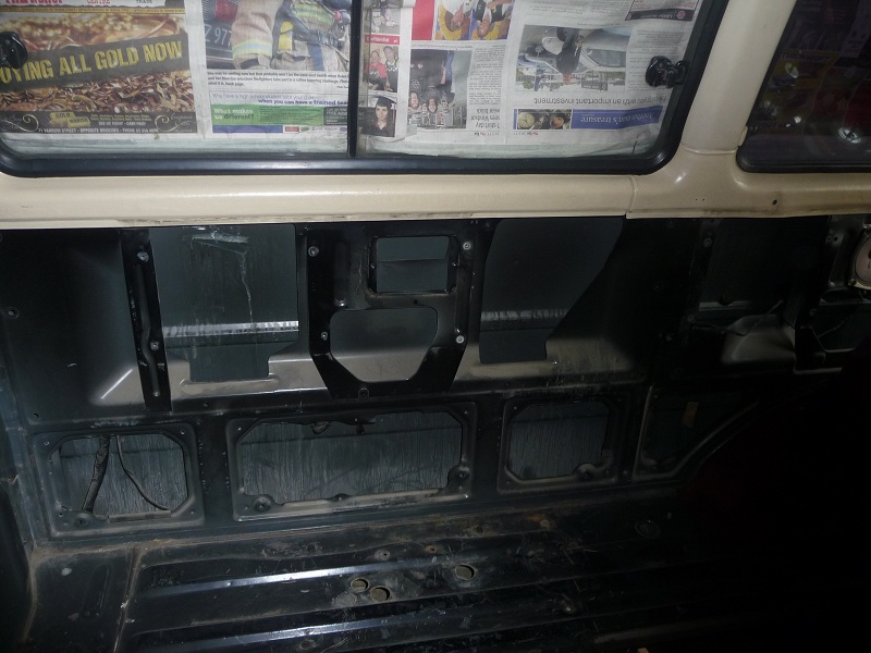interior remover to get new mdf covered in a new material and holes for new speakers