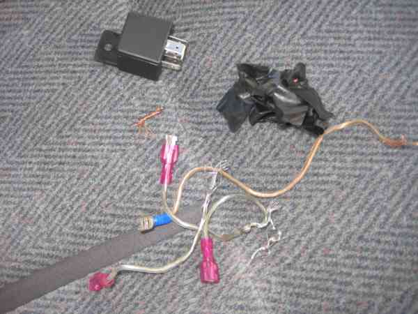 The &quot;DRL MODULE&quot; removed, yup that's paired speaker wire pulled apart to make individual strands.  As an engineer and former vehicle designer this is scary.  Other than car audio this type of wire is not to be used for running constant 12V loads.  In fact, it's illegal under CMVSS to use anything but wire that conforms to SAE code J1128 specs.  If your car did burn up or there was an accident and ICBC did an investigation (not likely unless someone dies) there could be a bit of heat over this.