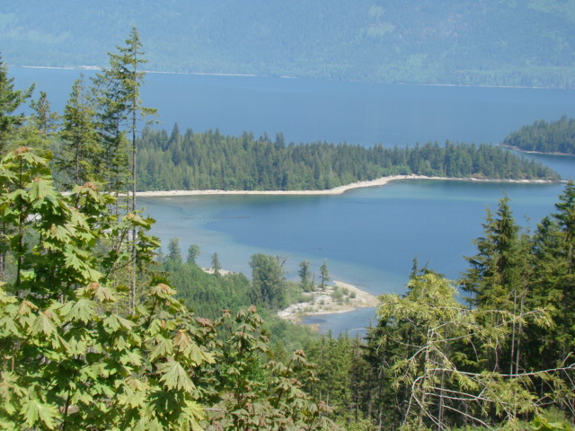 20 Mile Bay Campsite from the high ridge