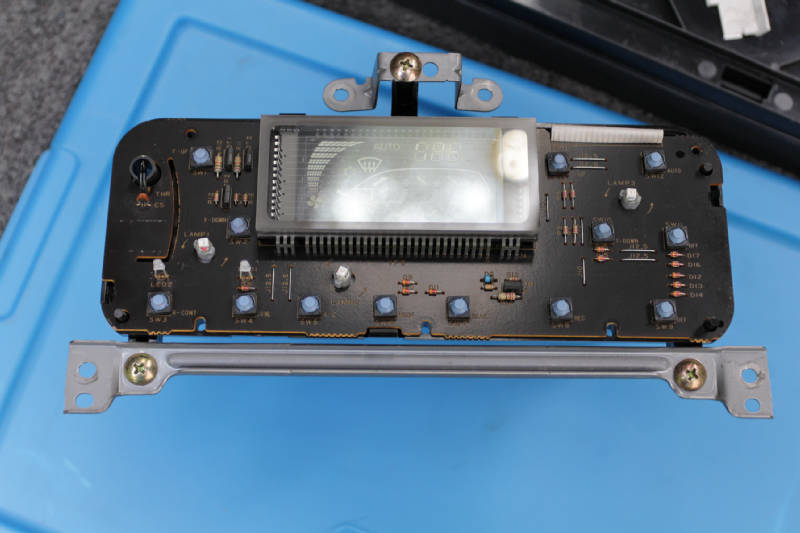 The temperature unit! # neo wedge and two LED that DON'T need a resistance because it was green led that were there before for the outside air and rear control button