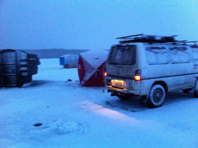 Caught in some late day snow