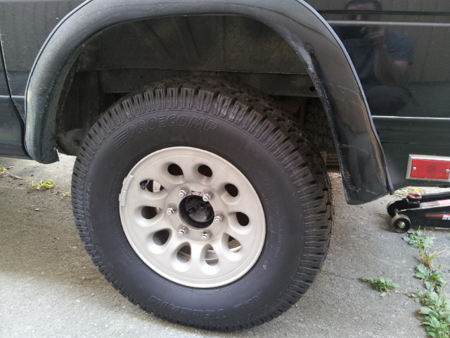 Brand new Pro comp AT got them from Cedar tire mounted,balanced, taxes in $800. I had these tires on my tacoma they lasted well