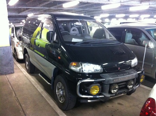 Her is my Delica as she sits in Japan awaiting shipping instructions.