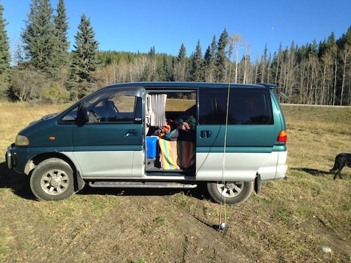 Here she is on a recent trip to the Ghost for some fishing