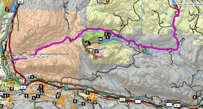 Route to Hyas Lake