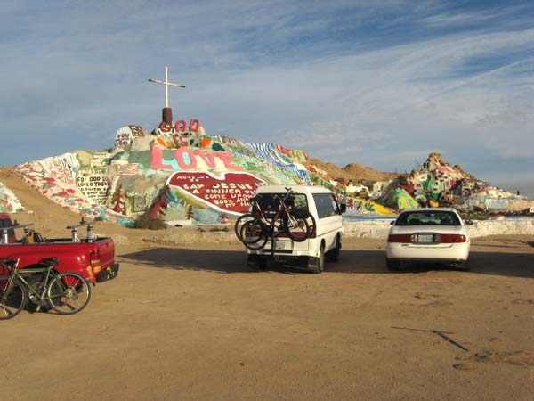 Salvation Mountain.  This guy lives out in the desert, worshiping in his own way.