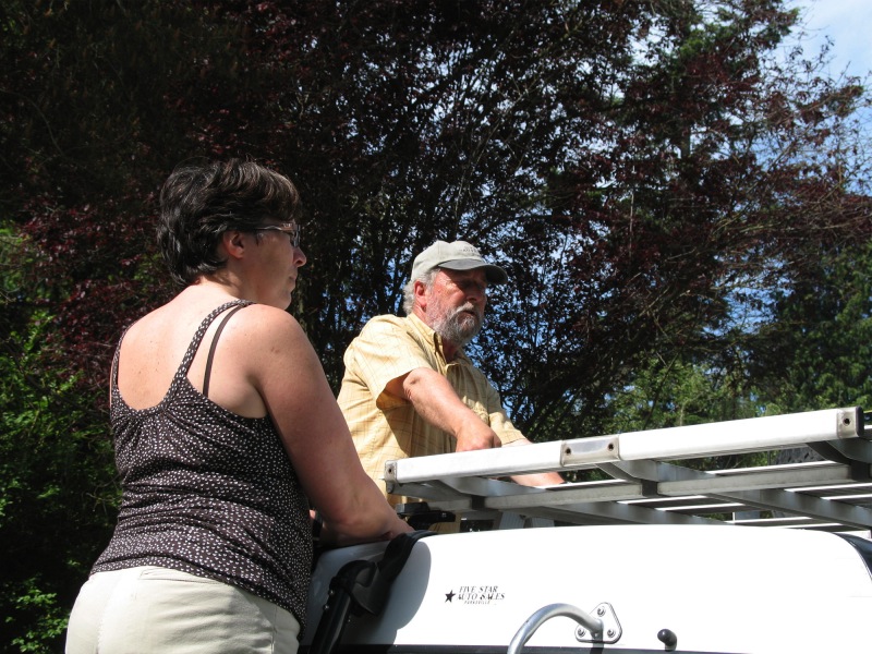 Lucienne making sure Richard does it right.
