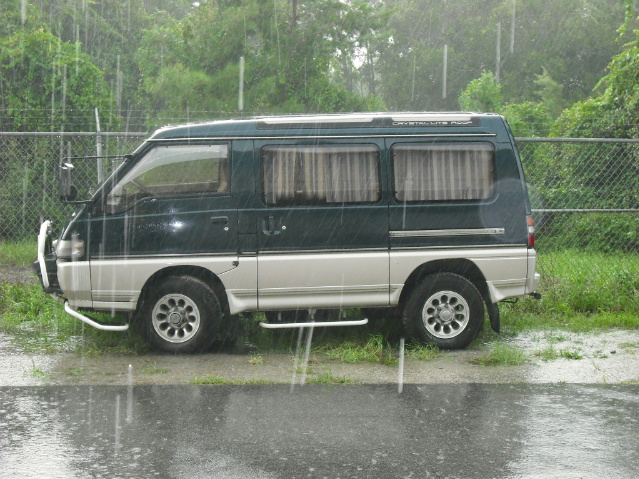 In the rain