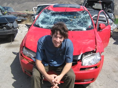 here is my buddy with his car, notice what is in the background on the right