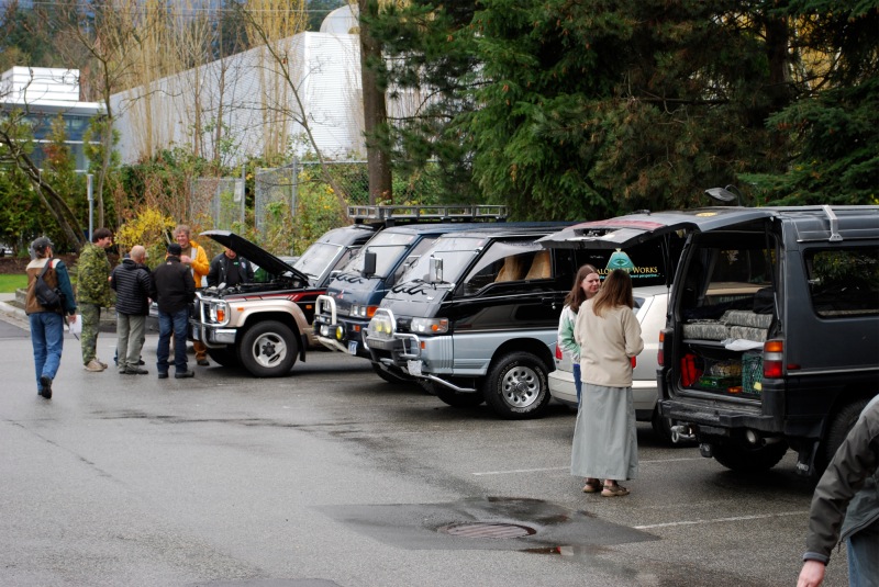 Most of the row. Which one of these is not like the others? HINT: it's the Nissan Safari at the end. :-)