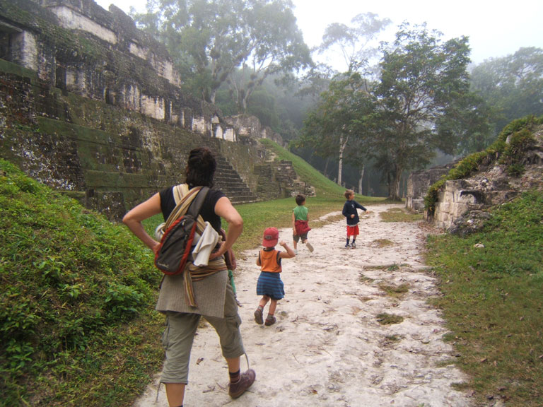 Wondering around early in the morning at Tikal